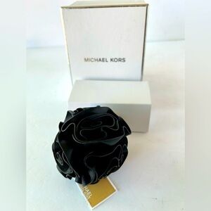 Michael Kors NWT Black Leather Floral Purse Charm